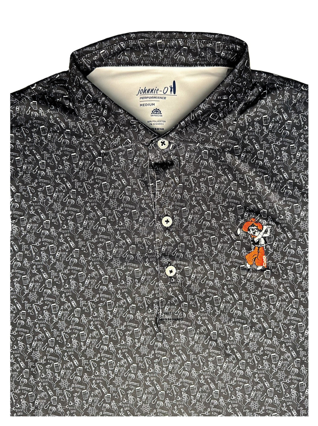 Johnnie-O Men's Bottoms Up Printed Jersey Performance Polo