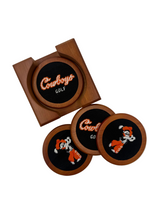 Load image into Gallery viewer, Smathers &amp; Branson Swinging Pete x Cowboys Golf Script Coaster Set
